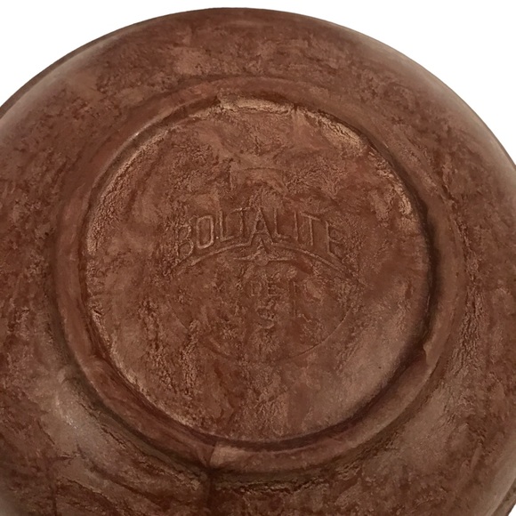 4 Vintage Faux Burl Wood Brown 2 Boltalite 2 Hunter Melamine 8" Bowl MCM USA - Picture 10 of 12